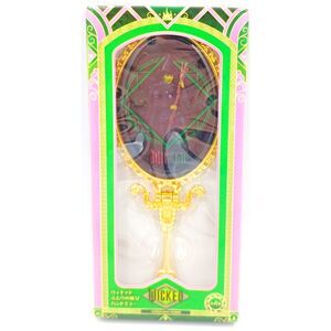 RARE Wicked Movie Japanese Glass Hand Mirror Stand Metal Broom Elphaba NEW